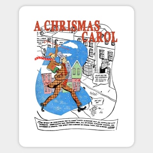 A Classic Christmas Carol Comic Design Sticker